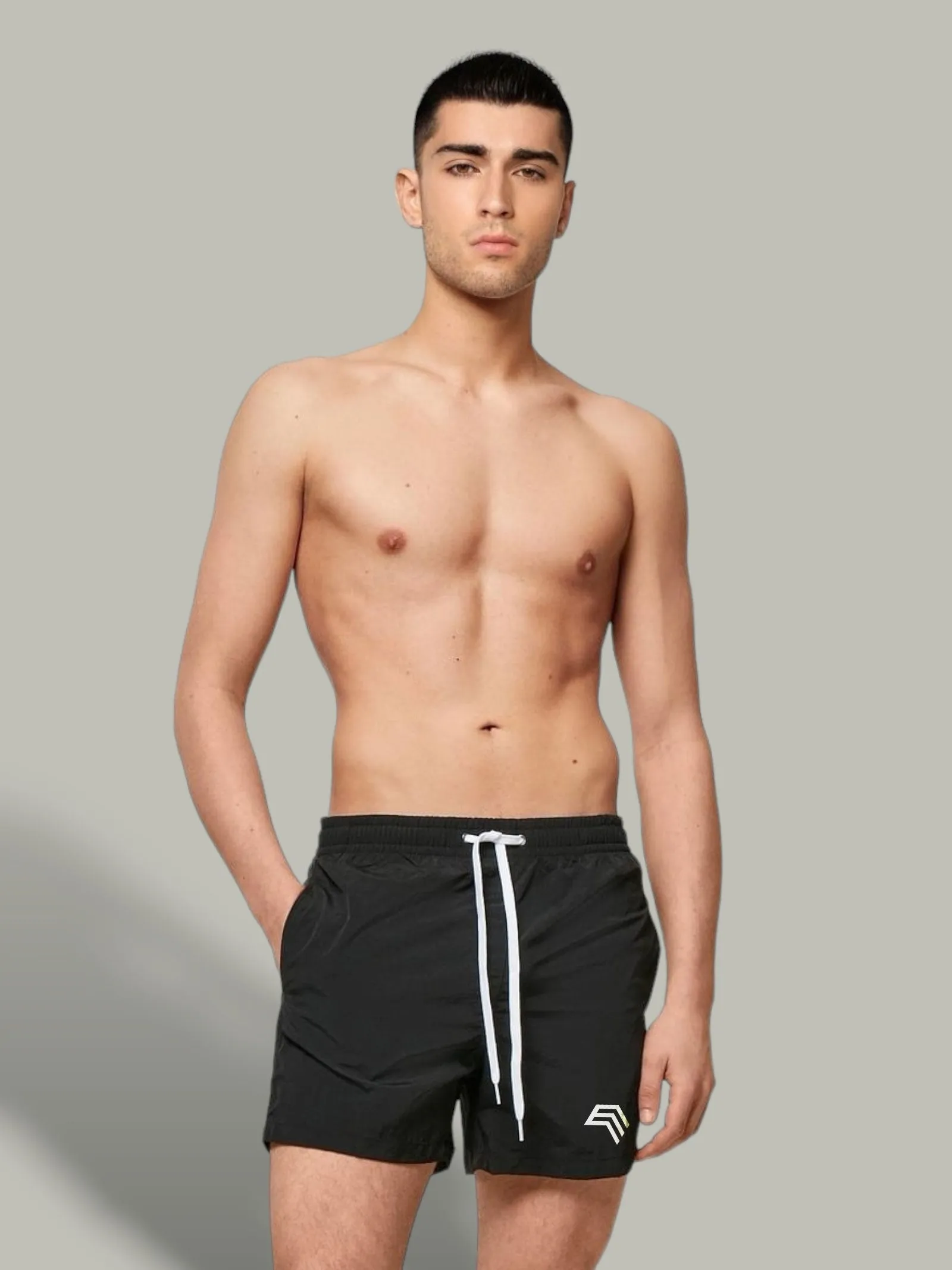 ― % ― BBD 0050 ― Herren Swim Shorts Badehose - Shadow Grau [3XL / 4XL]