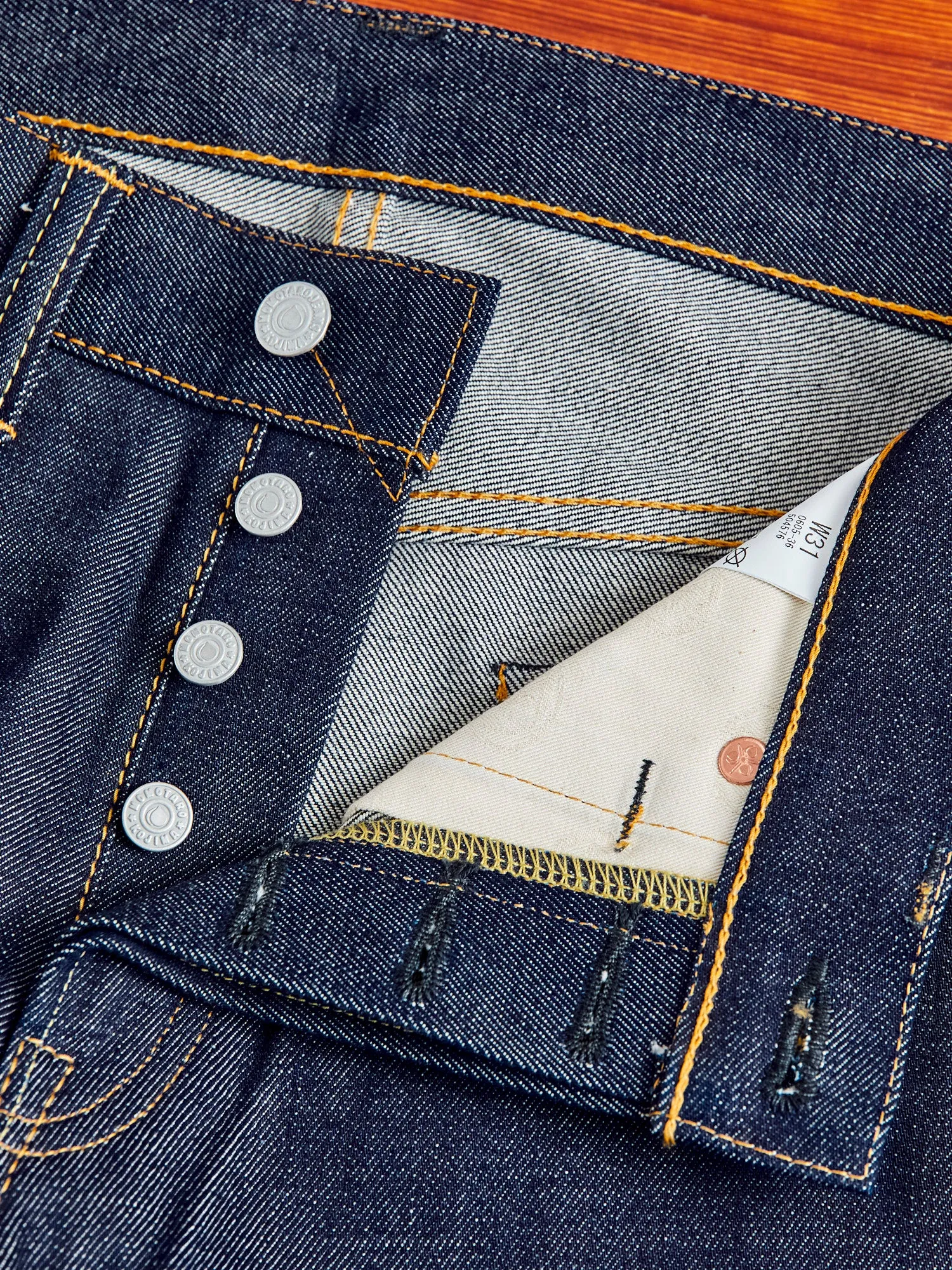 0605-36SP "Ultimate Pima GTB" 13oz Selvedge Denim - Natural Tapered Fit