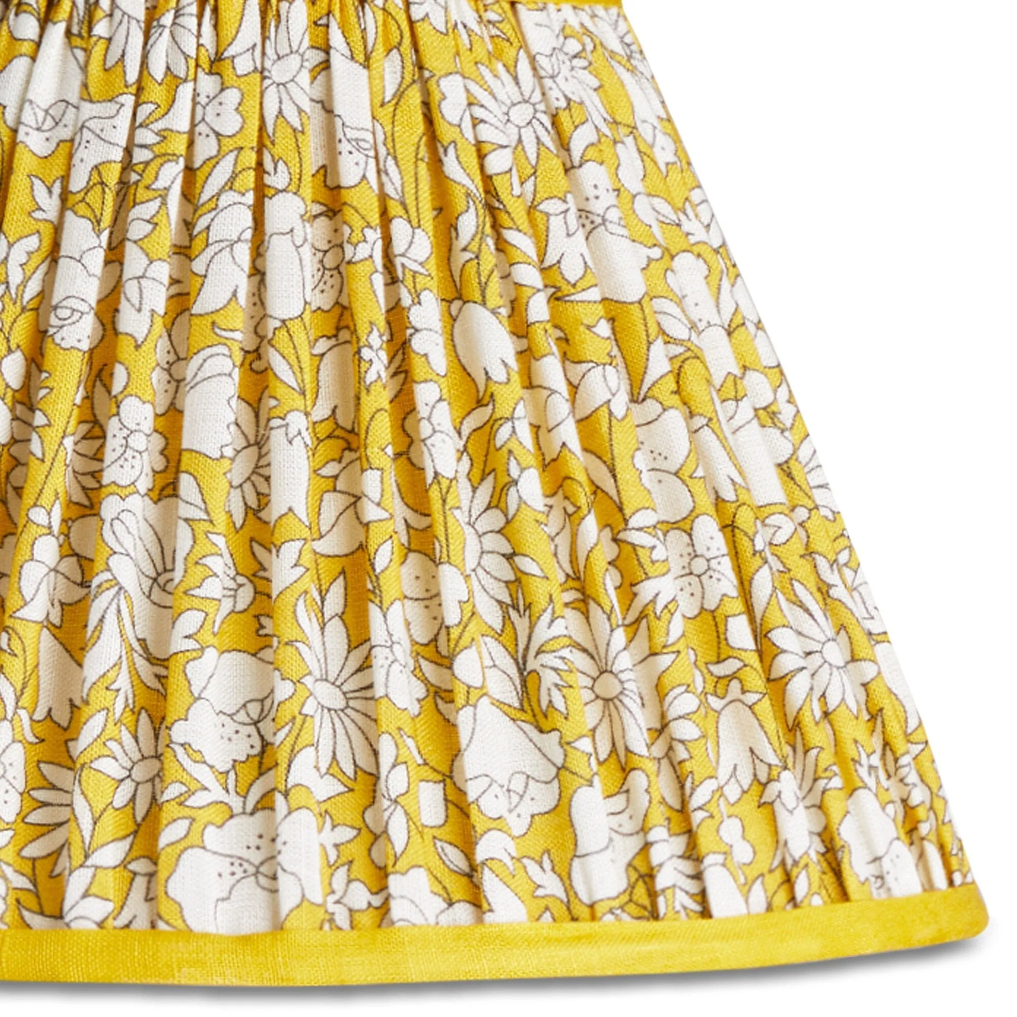 16cm empire shade in Liberty's 'Poppy Meadow' in mustard