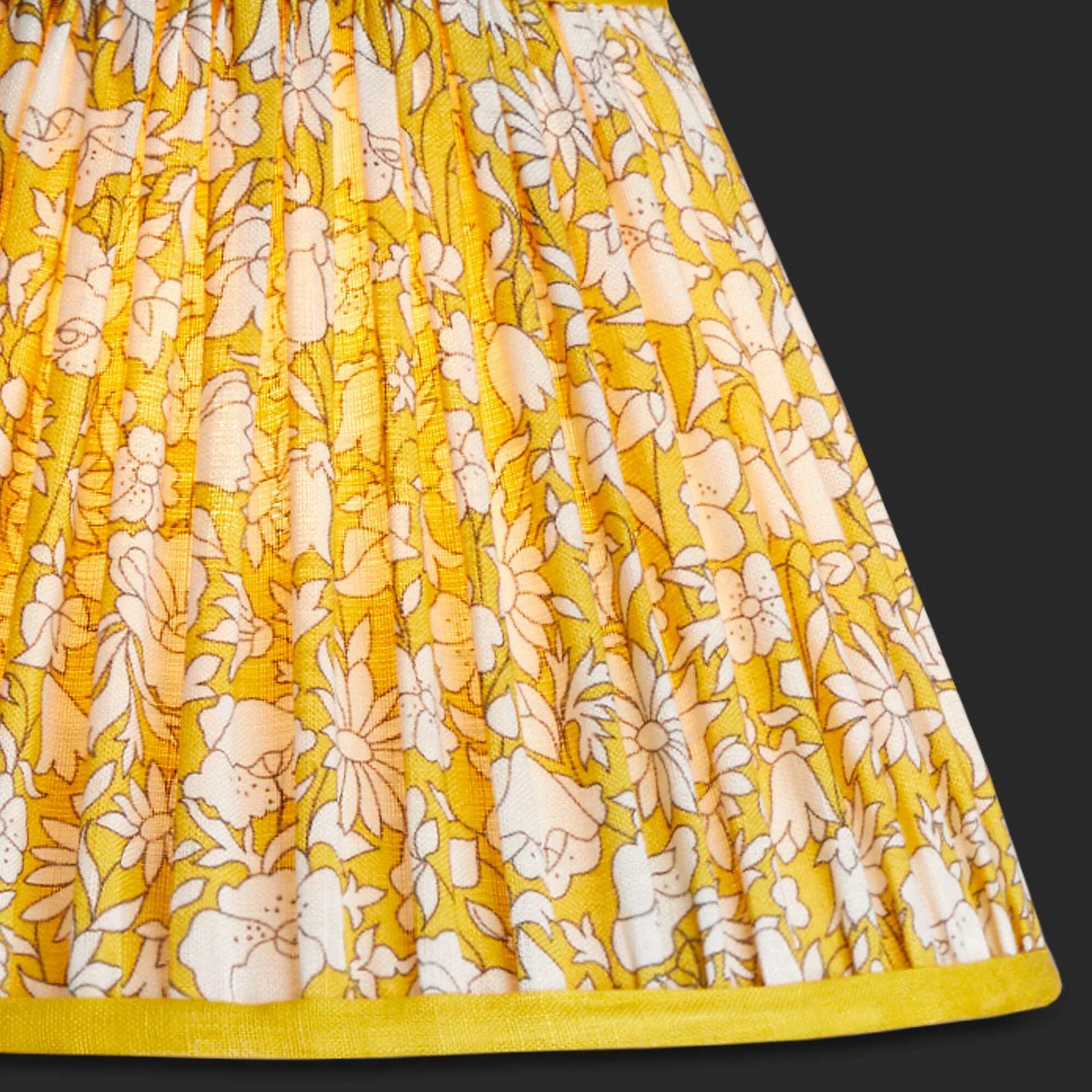 16cm empire shade in Liberty's 'Poppy Meadow' in mustard