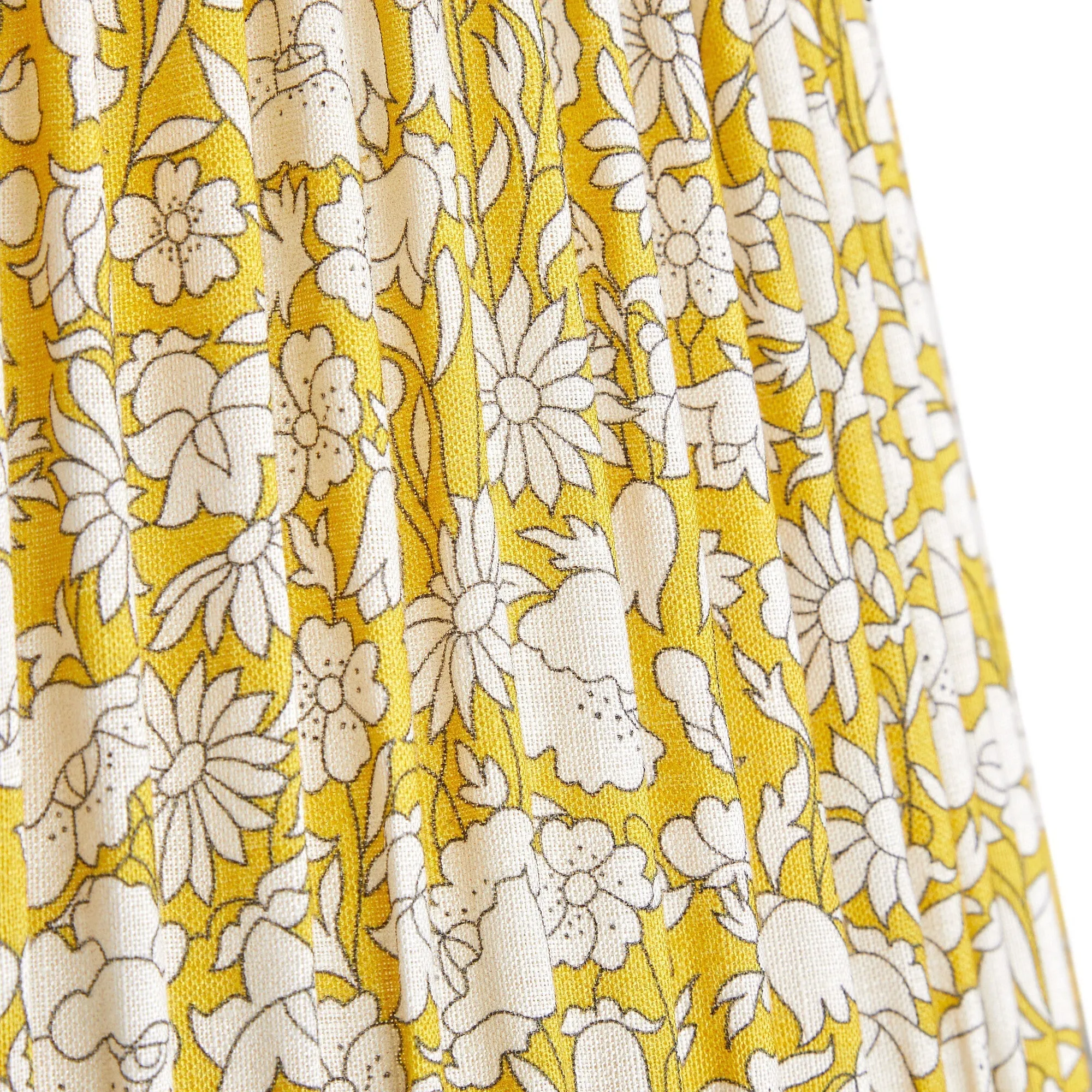 16cm empire shade in Liberty's 'Poppy Meadow' in mustard