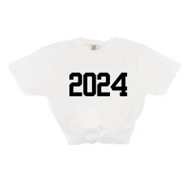 2024 (Varsity, Black) - Tee (Vintage White, Short Sleeve)