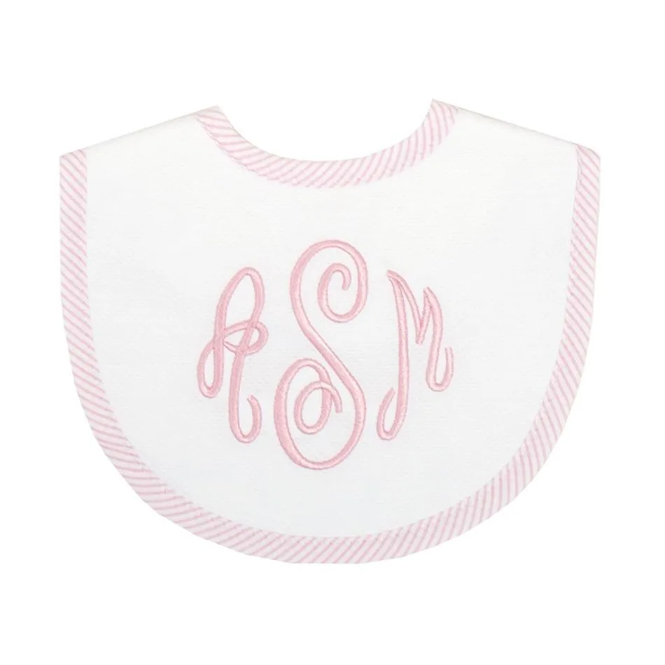 3 Martha's Medium Pique Seersucker Bib- Green, Gray, Pink, or Blue