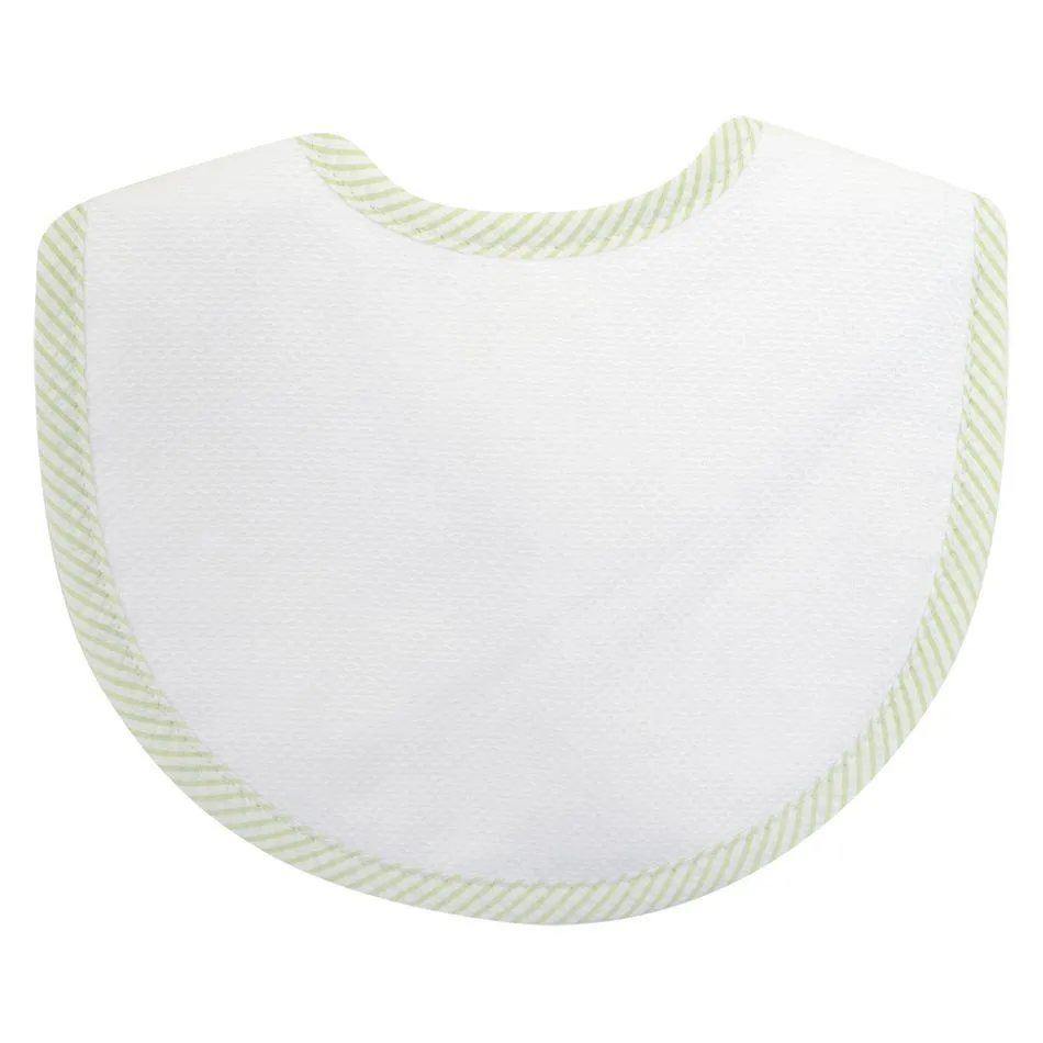 3 Martha's Medium Pique Seersucker Bib- Green, Gray, Pink, or Blue