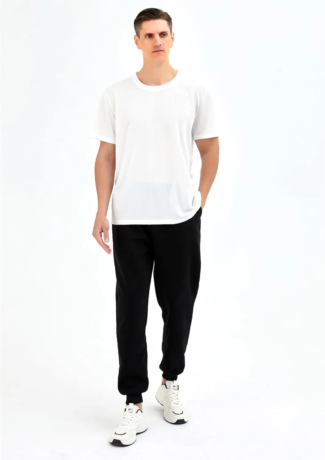 3 Pack Mens T Shirts,T Shirts for Men Pack with 1 Black &1 White,Soft Breathable Short Sleeve Tees for Gym