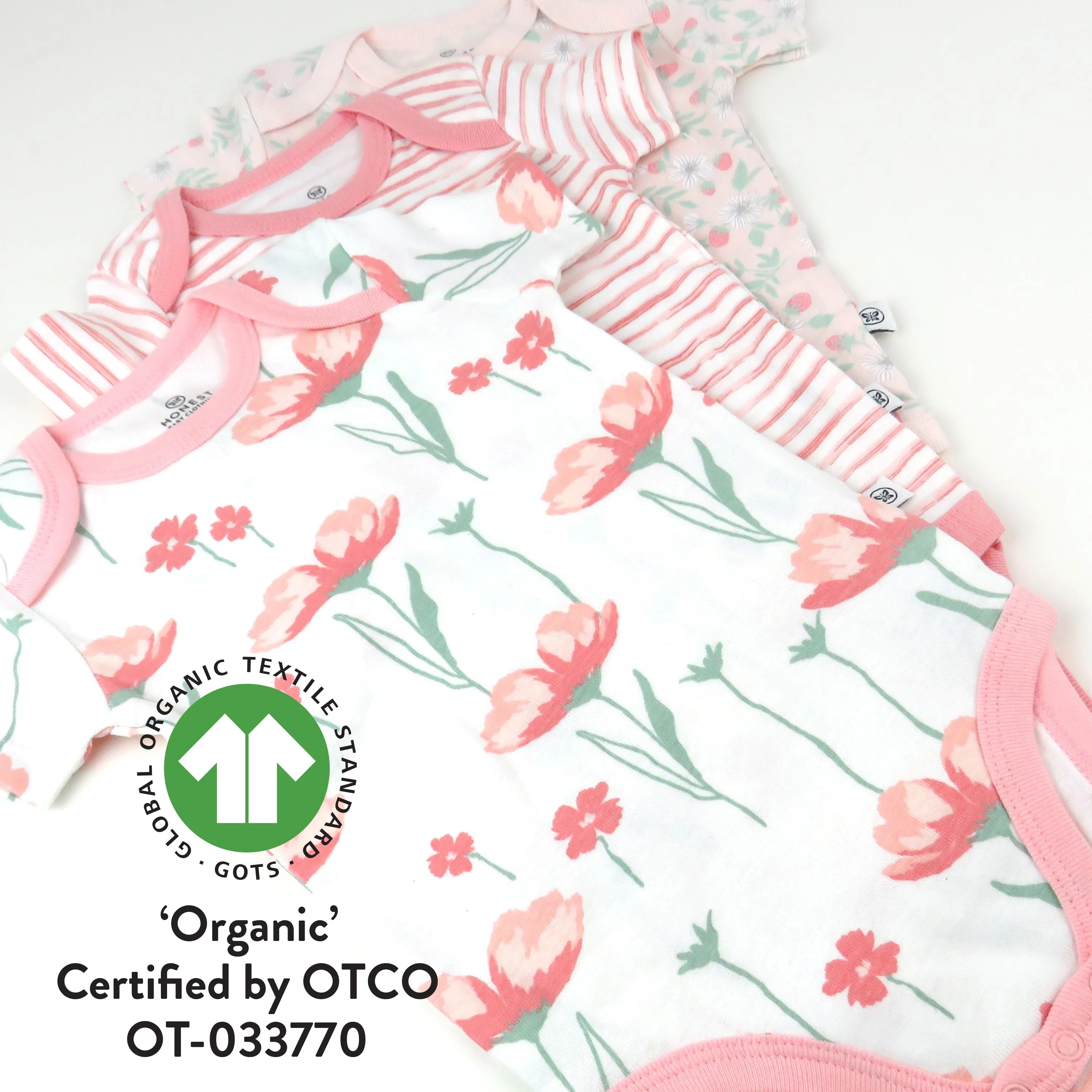 3-Pack Organic Cotton Short Sleeve Bodysuits