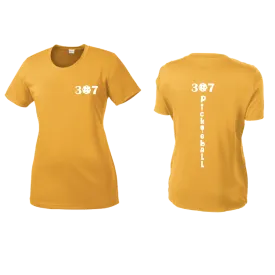 307 Wyoming Pickleball Club | Women’s Short Sleeve Crewneck Athletic Shirts | 100% Polyester