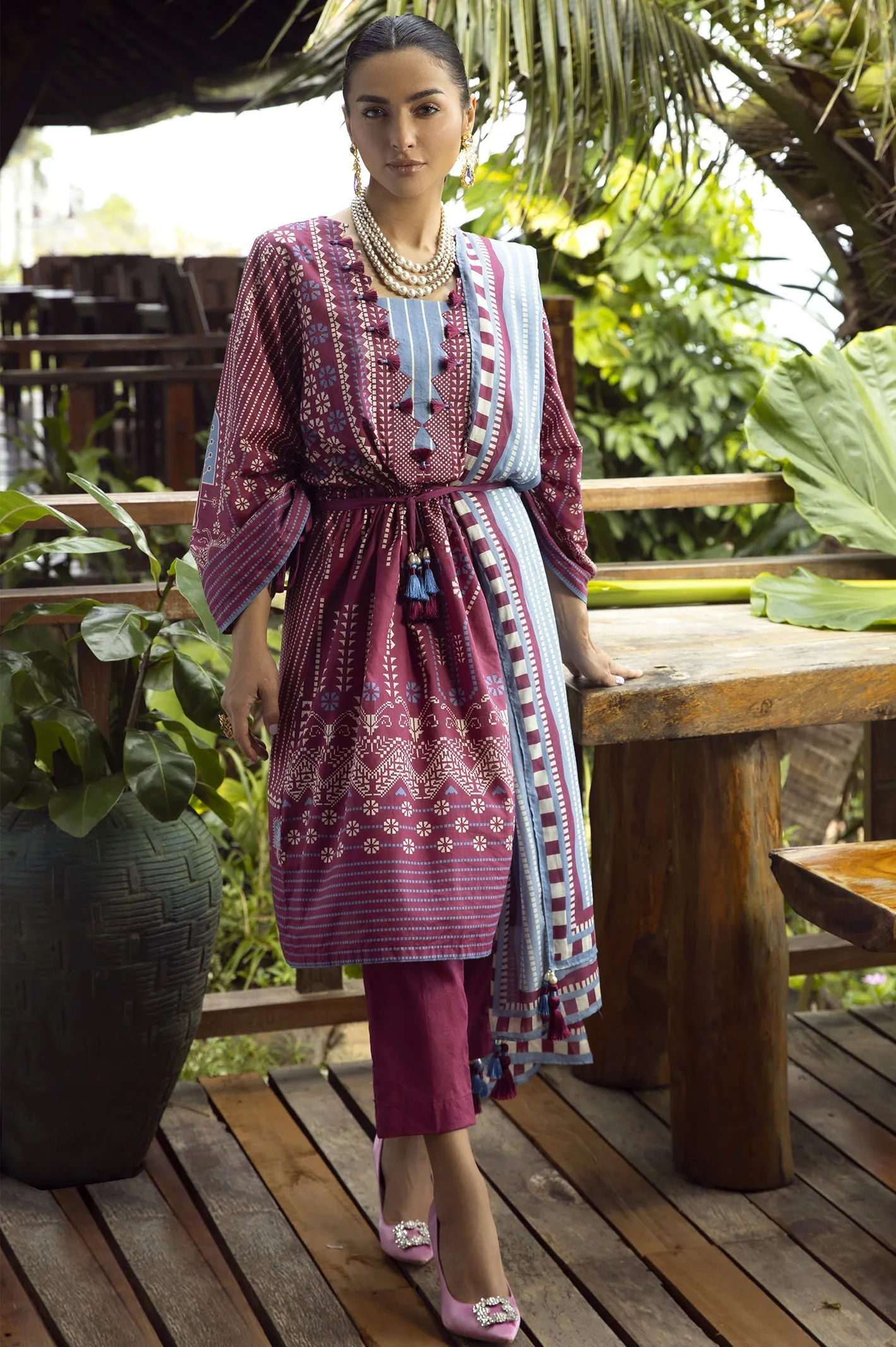 3PC Unstitched Printed