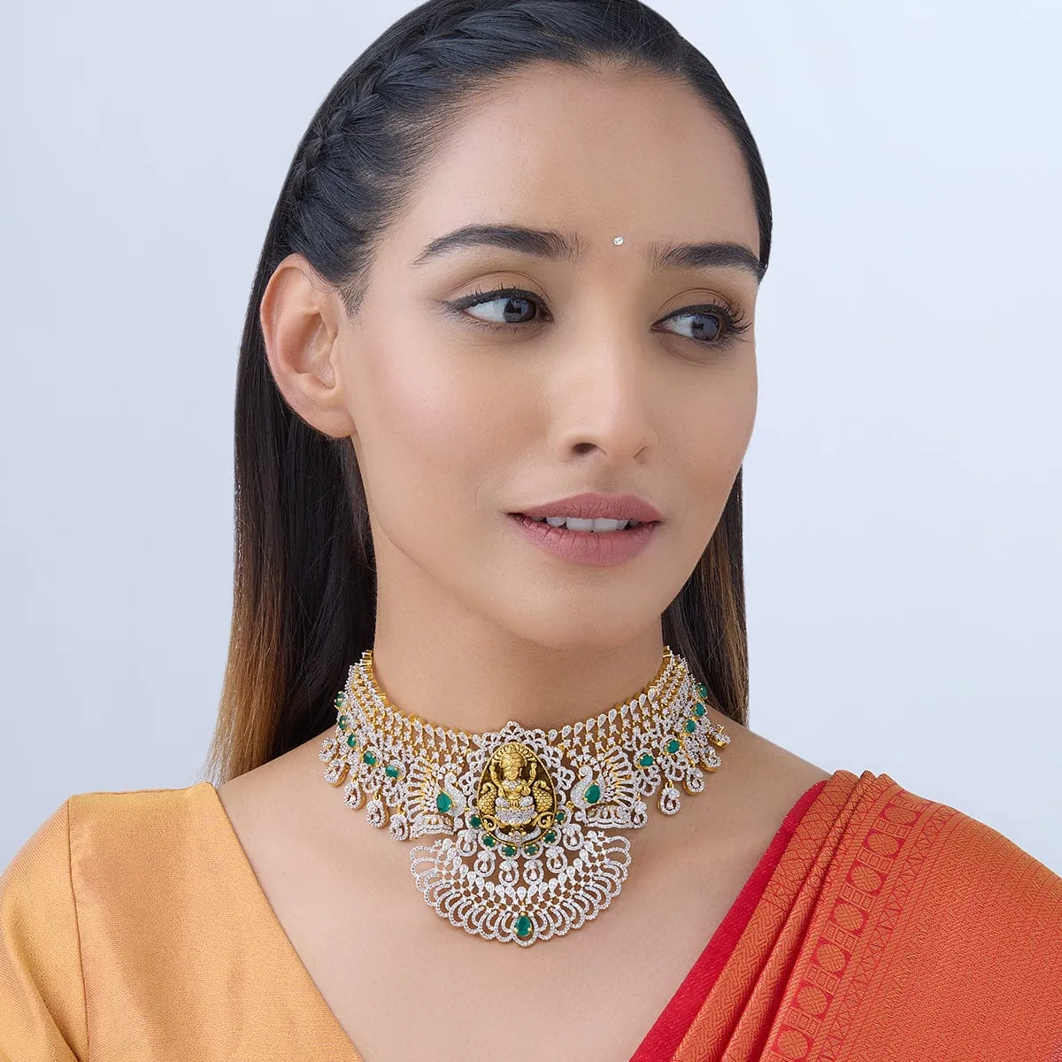 92.5 Silver Zircon Necklace 161475