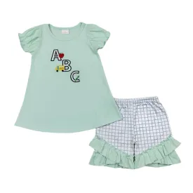 A-line ABC Applique Short Sleeve Top & Shorts