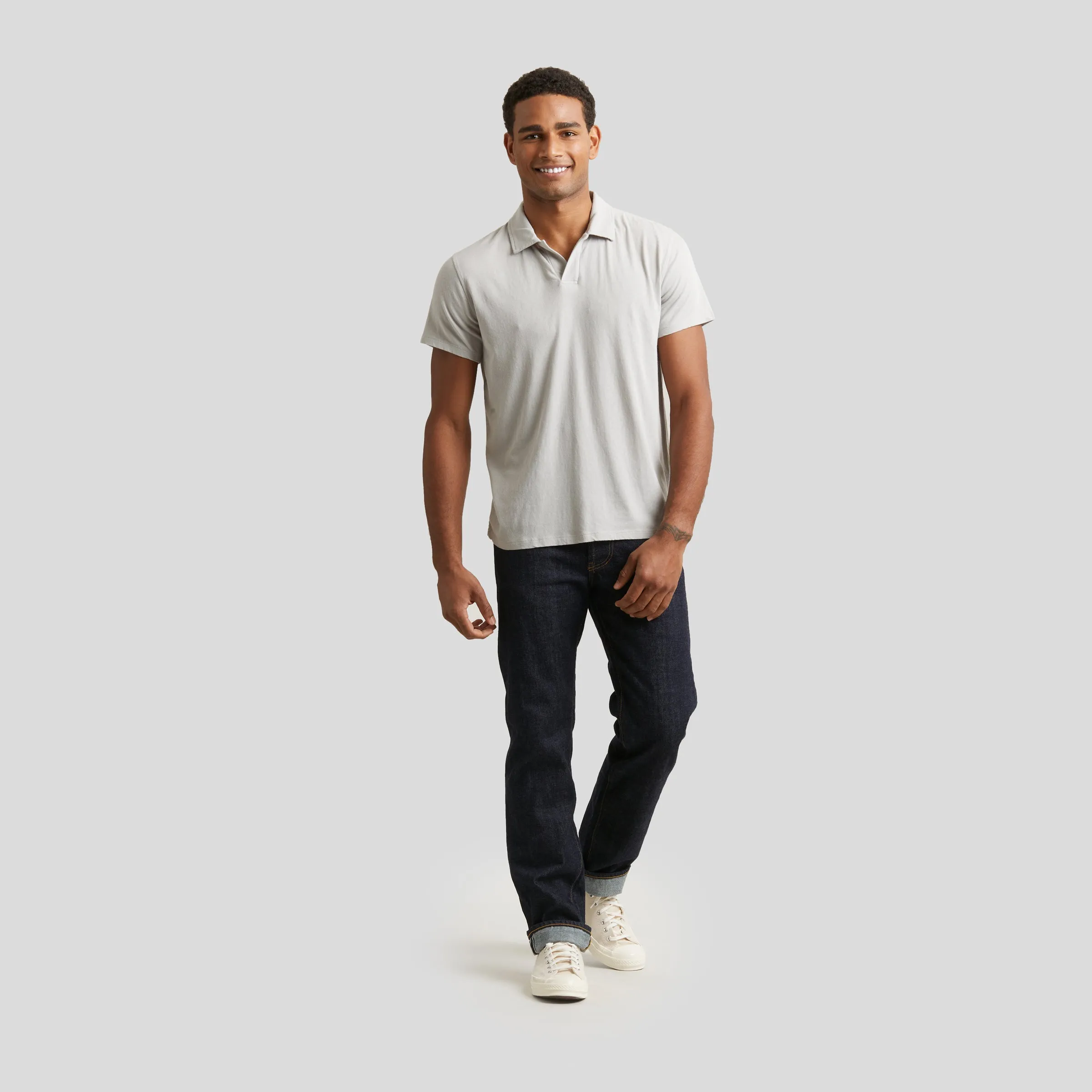 Acme Johnny Collar Polo - Gray Violet