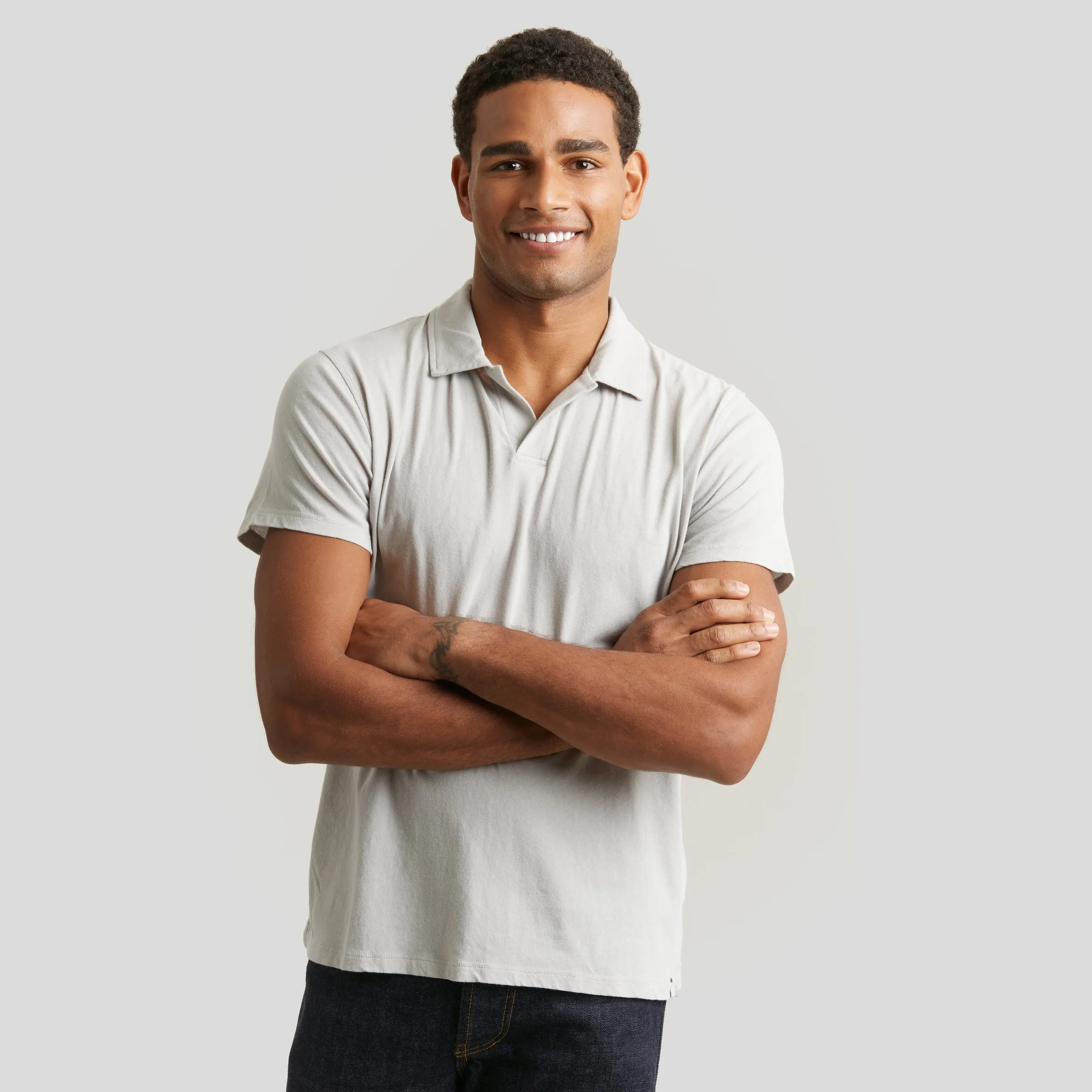 Acme Johnny Collar Polo - Gray Violet