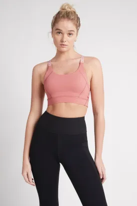 Adjustable Strap Logo Tape Sports Bra 321