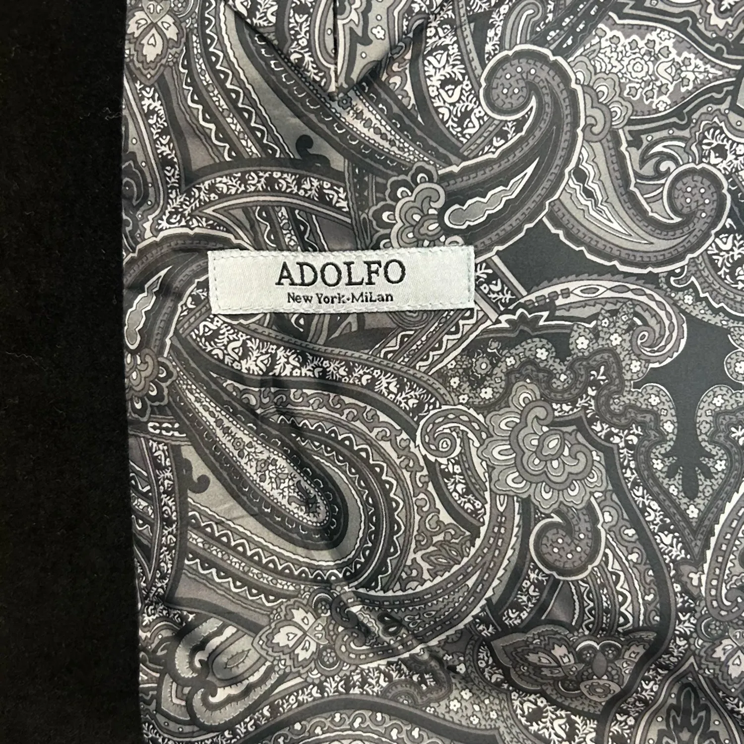 Adolfo Solid Velvet Sport Jacket - Black