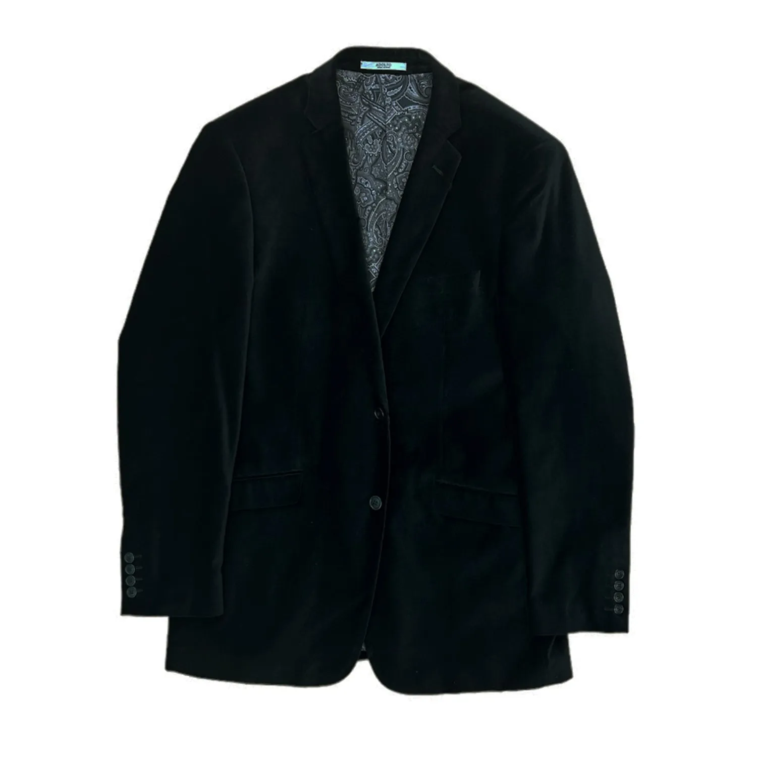 Adolfo Solid Velvet Sport Jacket - Black