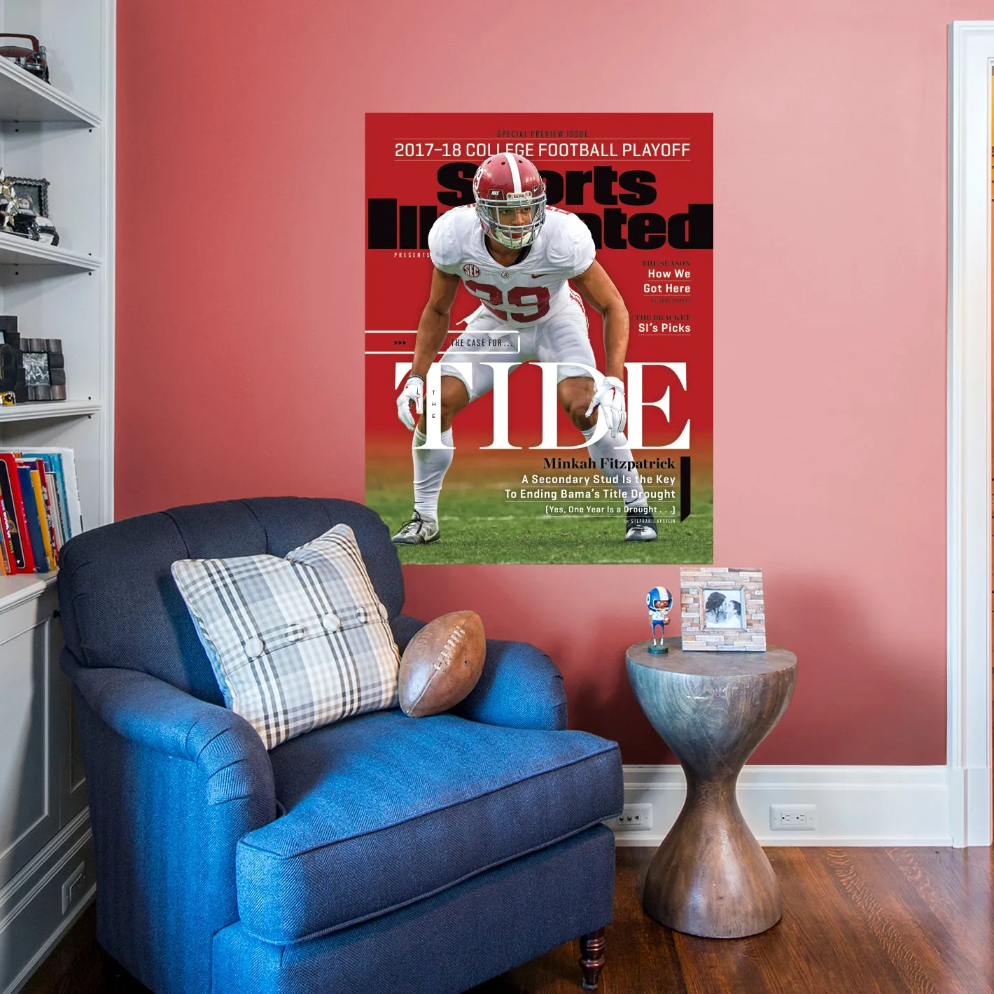 Alabama Crimson Tide: Minkah Fitzpatrick December 2017 Sports Illustrated Cover - Officially Licensed NCAA Removable Adhesive Decal