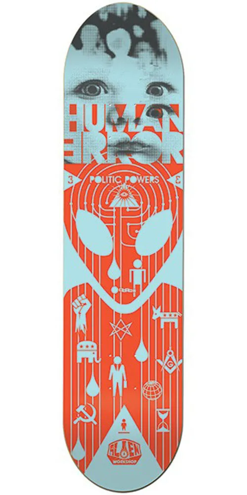 Alien Workshop Human Error Politic Powers Skateboard Deck - Light Blue - 8.5in