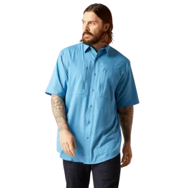 Ariat Men's VentTEK Blue Classic Fit Short Sleeve Shirt 10044933