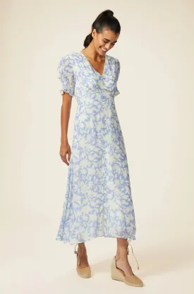 ASPIGA SALLY ANNE TEA DRESS CORNFLOWER/CREAM