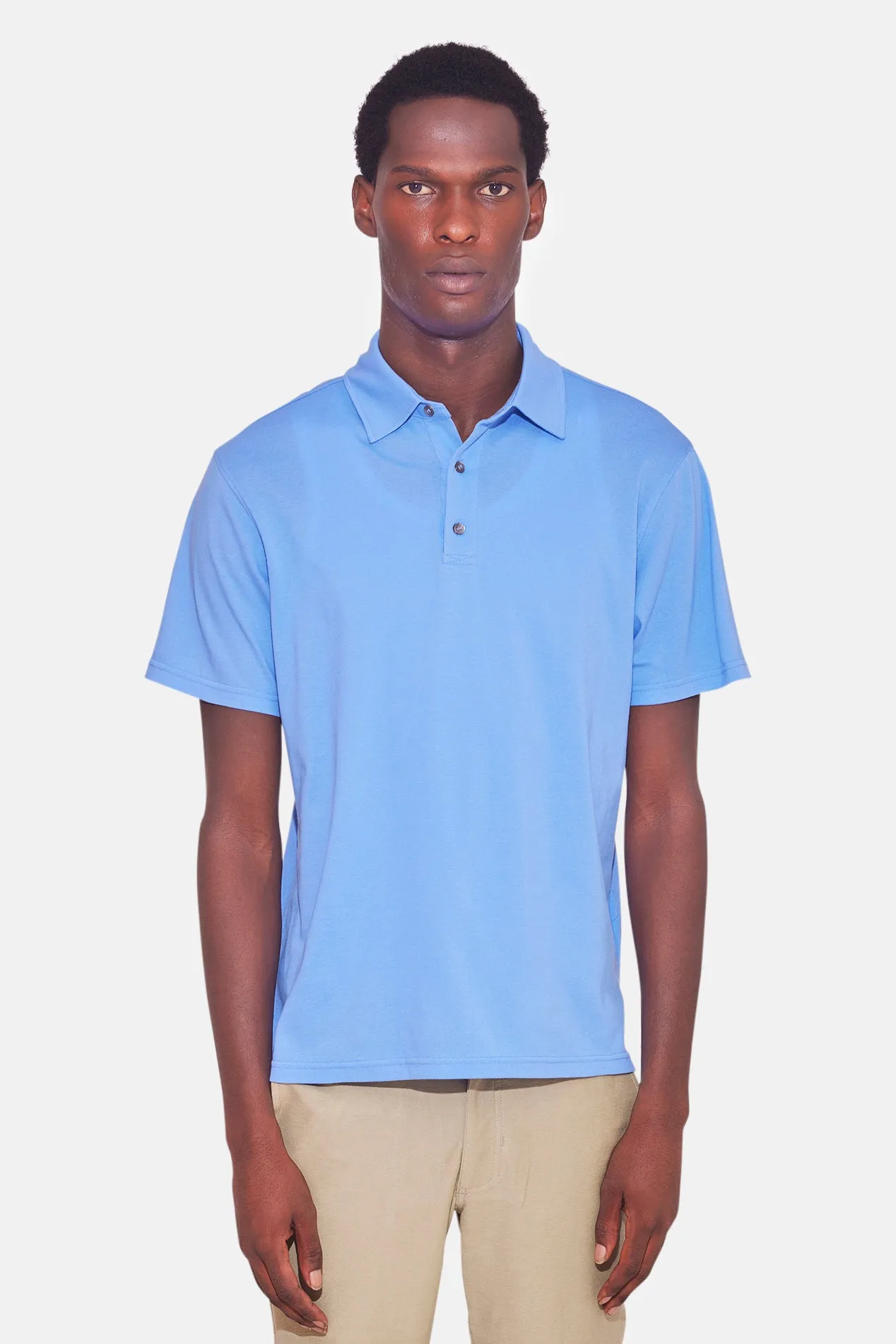 Atlantic SS Pique Polo Blue