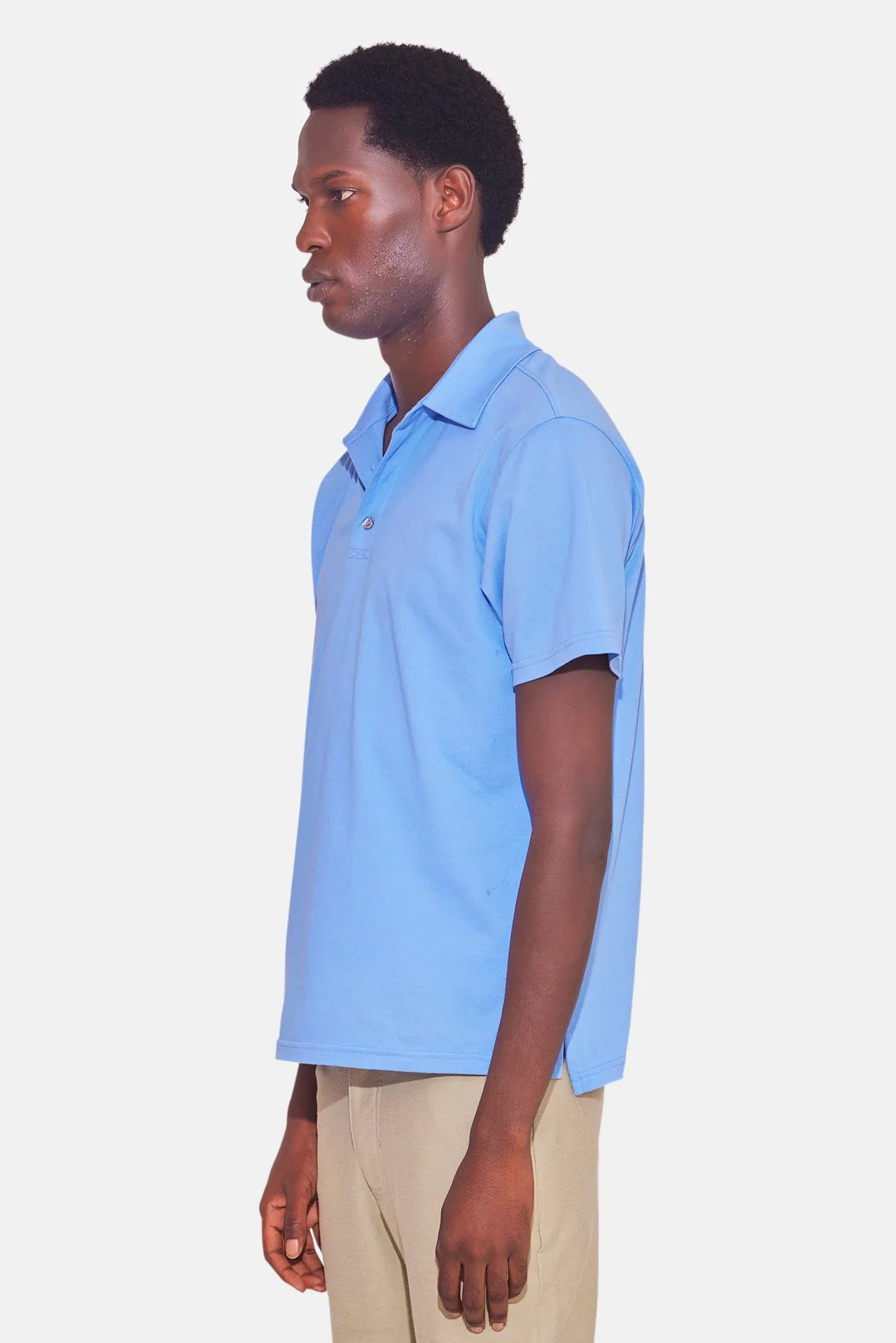 Atlantic SS Pique Polo Blue