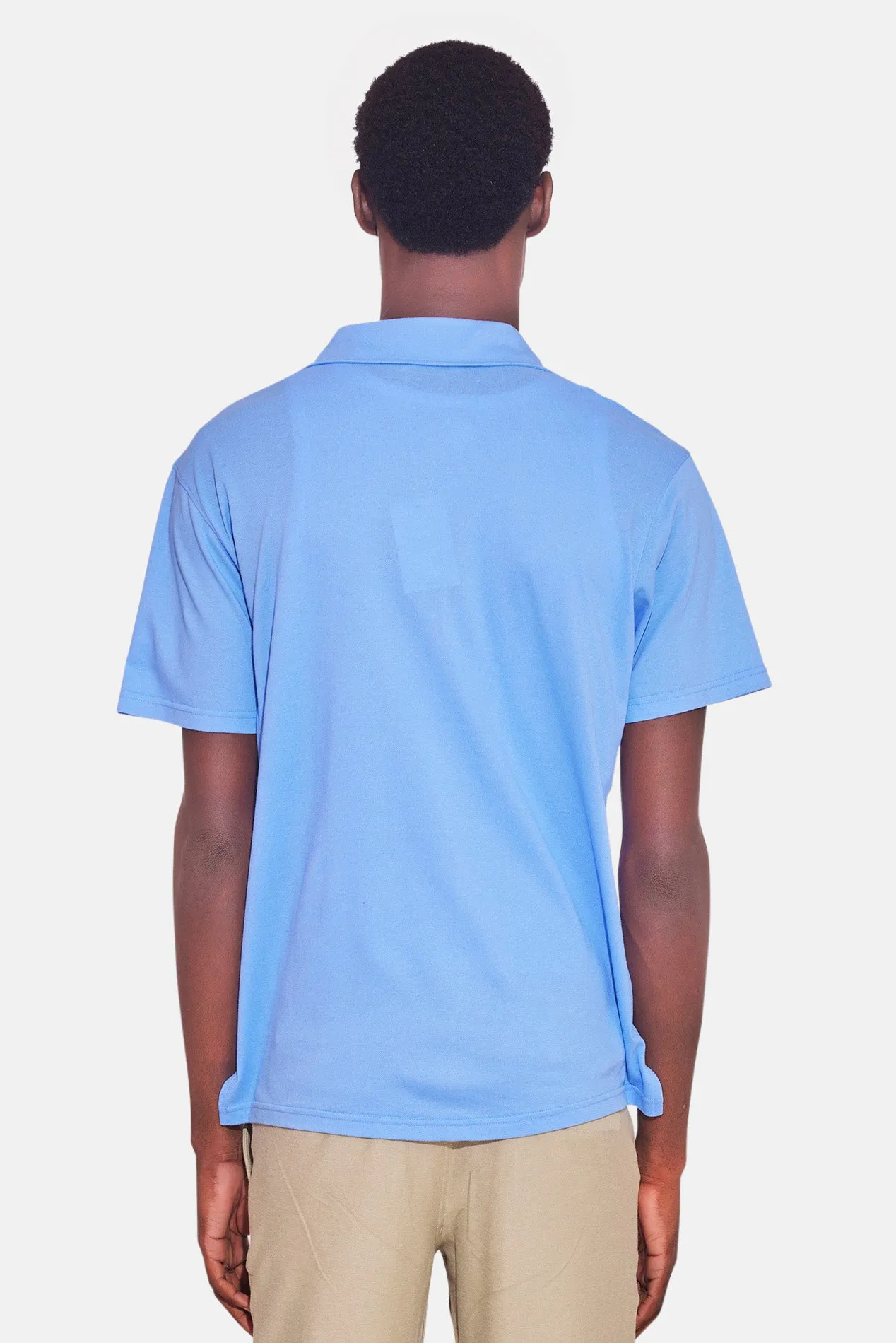 Atlantic SS Pique Polo Blue