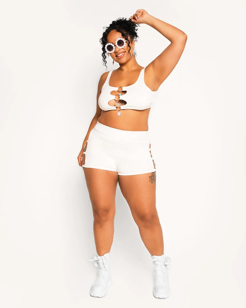 Backstage Girlie Keyhole Cutout Bottoms