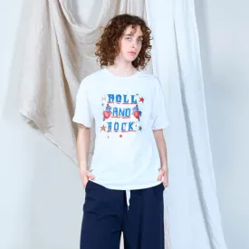 Basic t-shirt with print " ROCK AND ROLL" wholesale