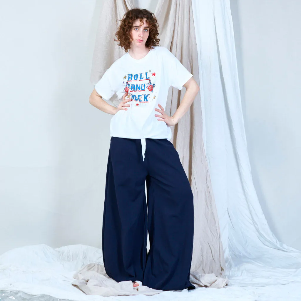 Basic t-shirt with print " ROCK AND ROLL" wholesale