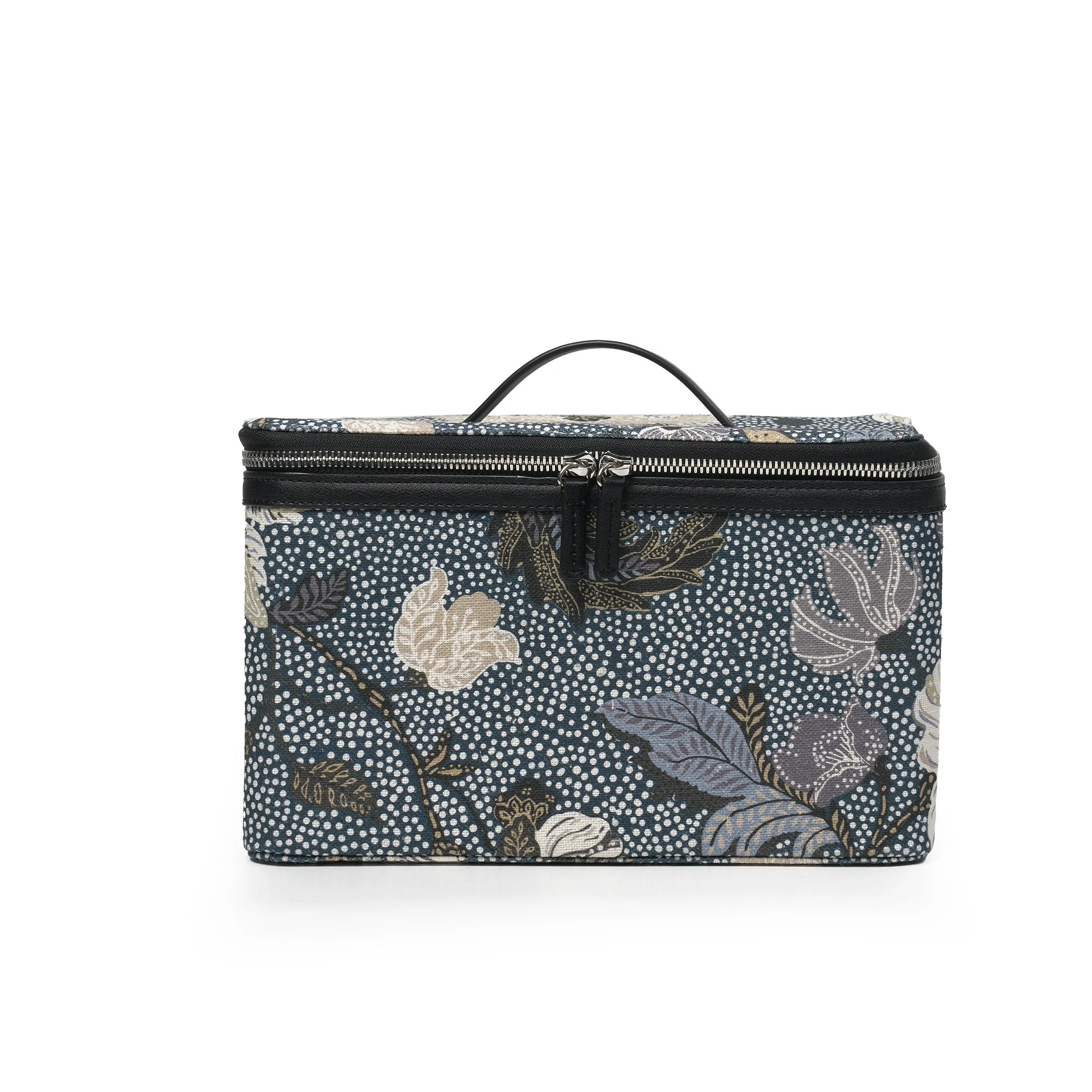 Beauty Box | Flower Linen | Denim Blue