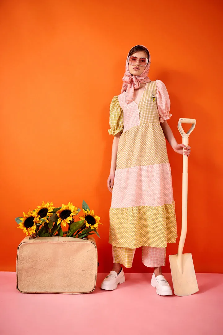 Bianca Dress - Banana Checked