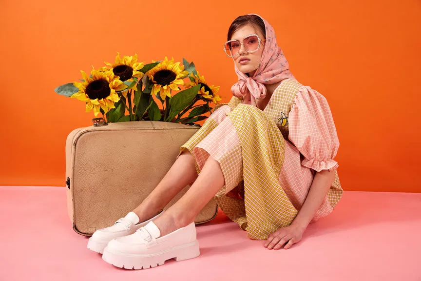 Bianca Dress - Banana Checked