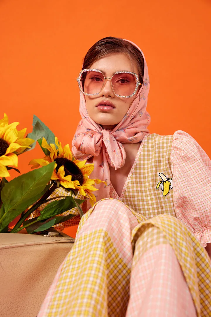 Bianca Dress - Banana Checked
