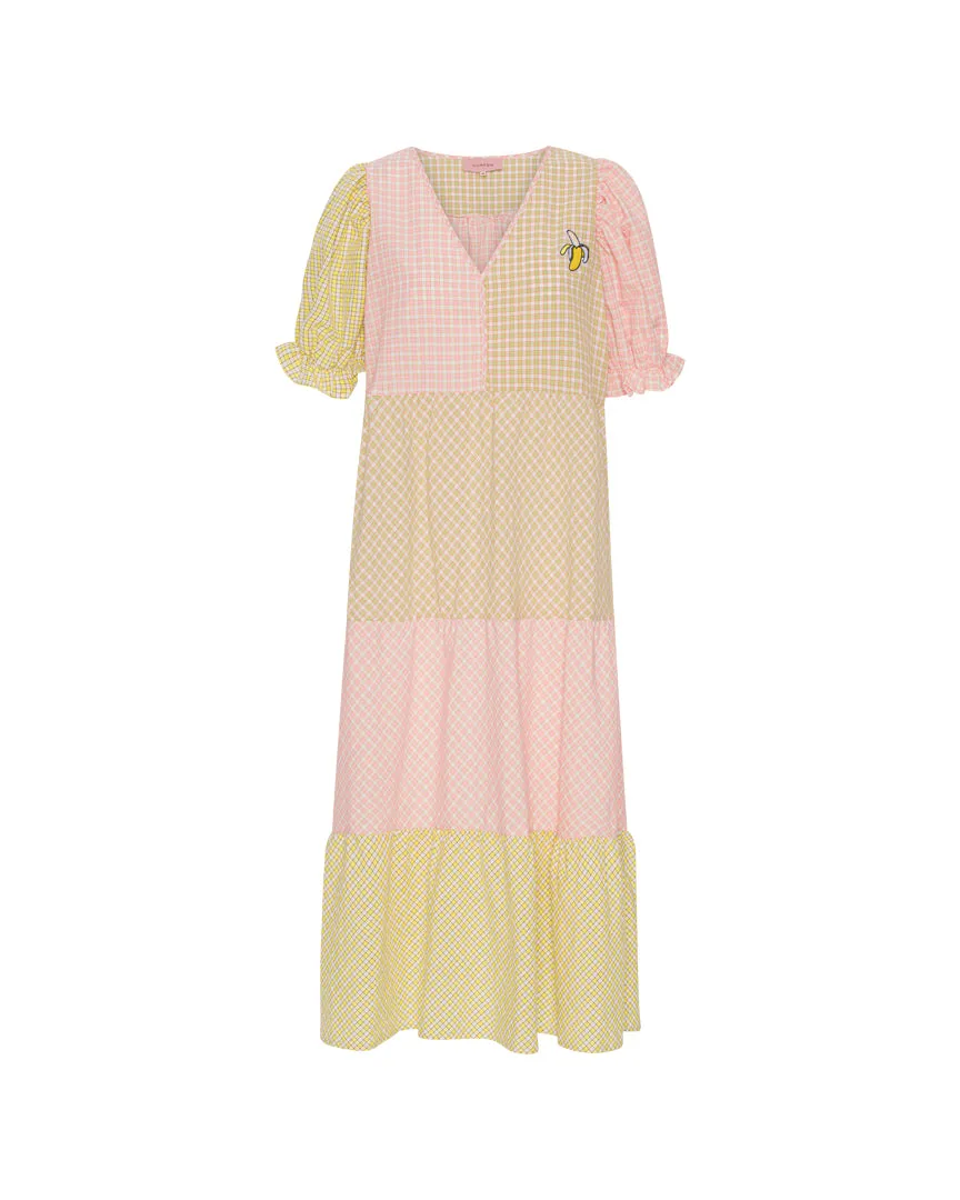 Bianca Dress - Banana Checked