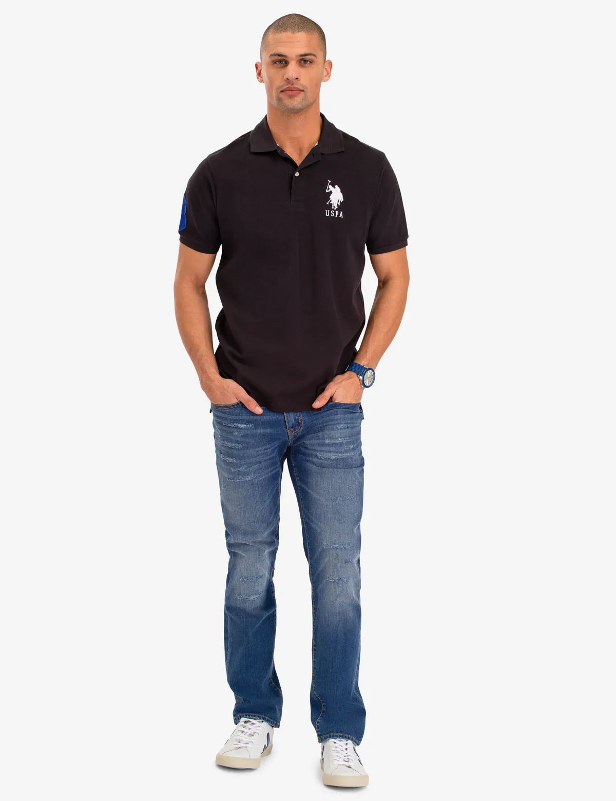 BIG LOGO SOLID POLO SHIRT
