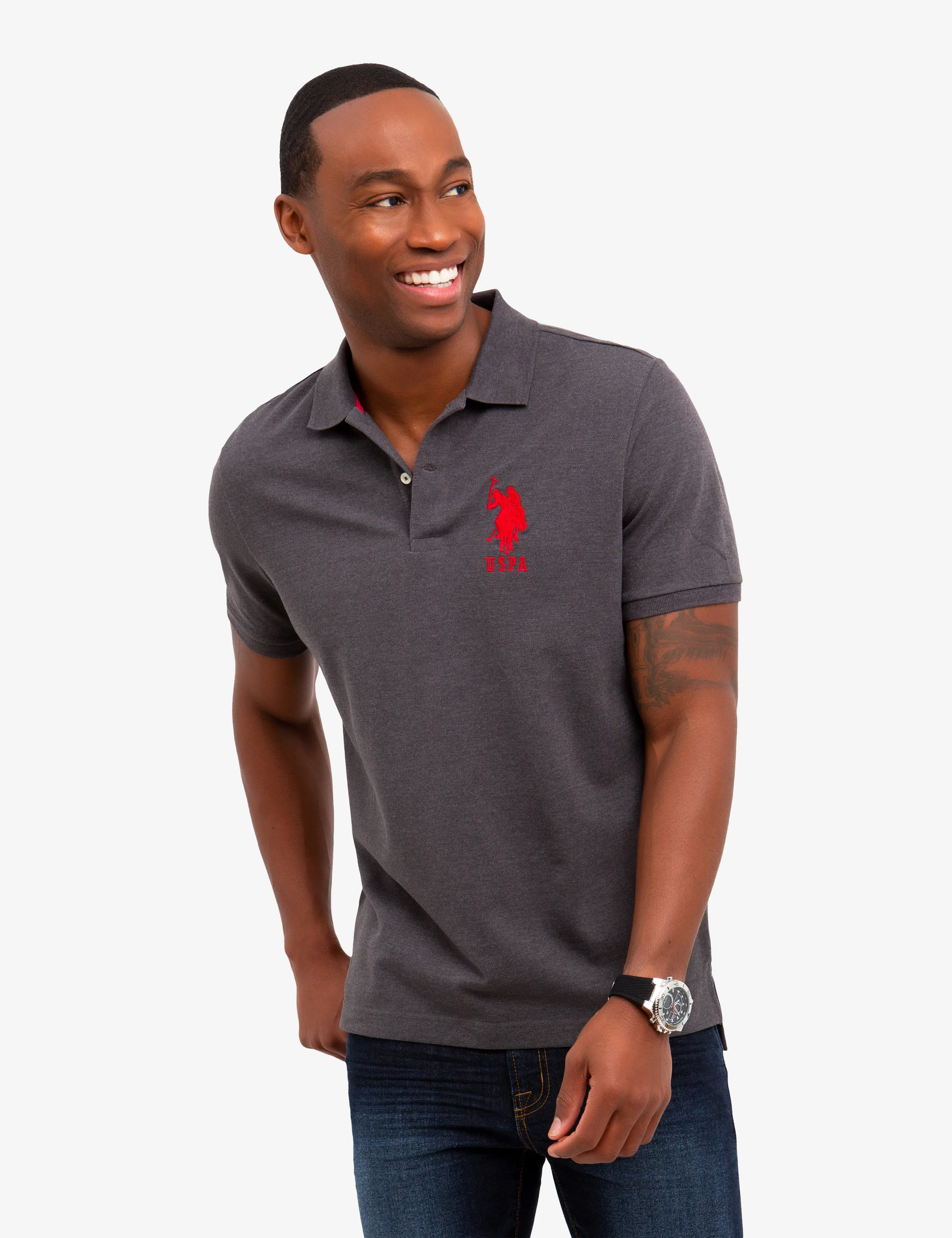 BIG LOGO SOLID POLO SHIRT
