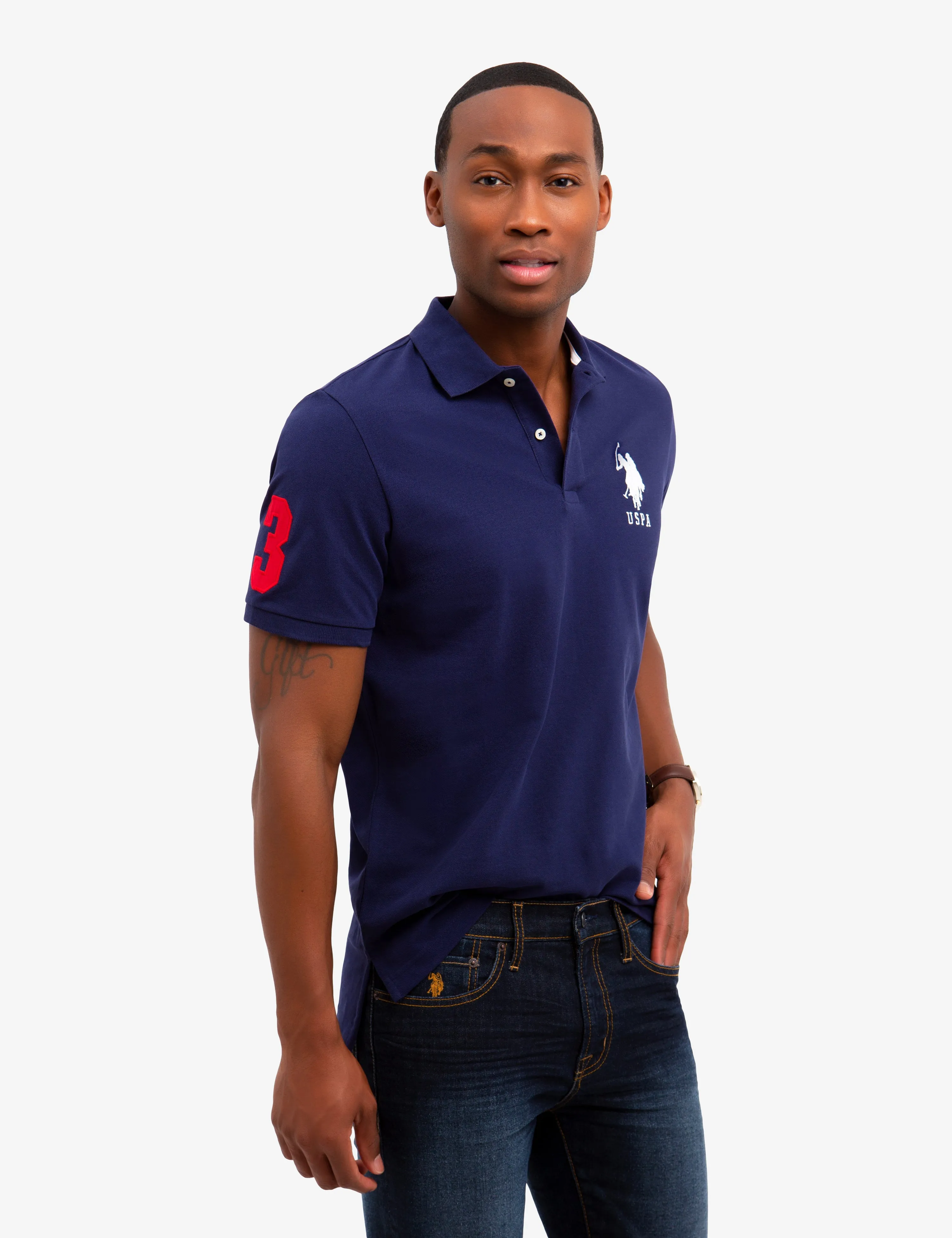 BIG LOGO SOLID POLO SHIRT