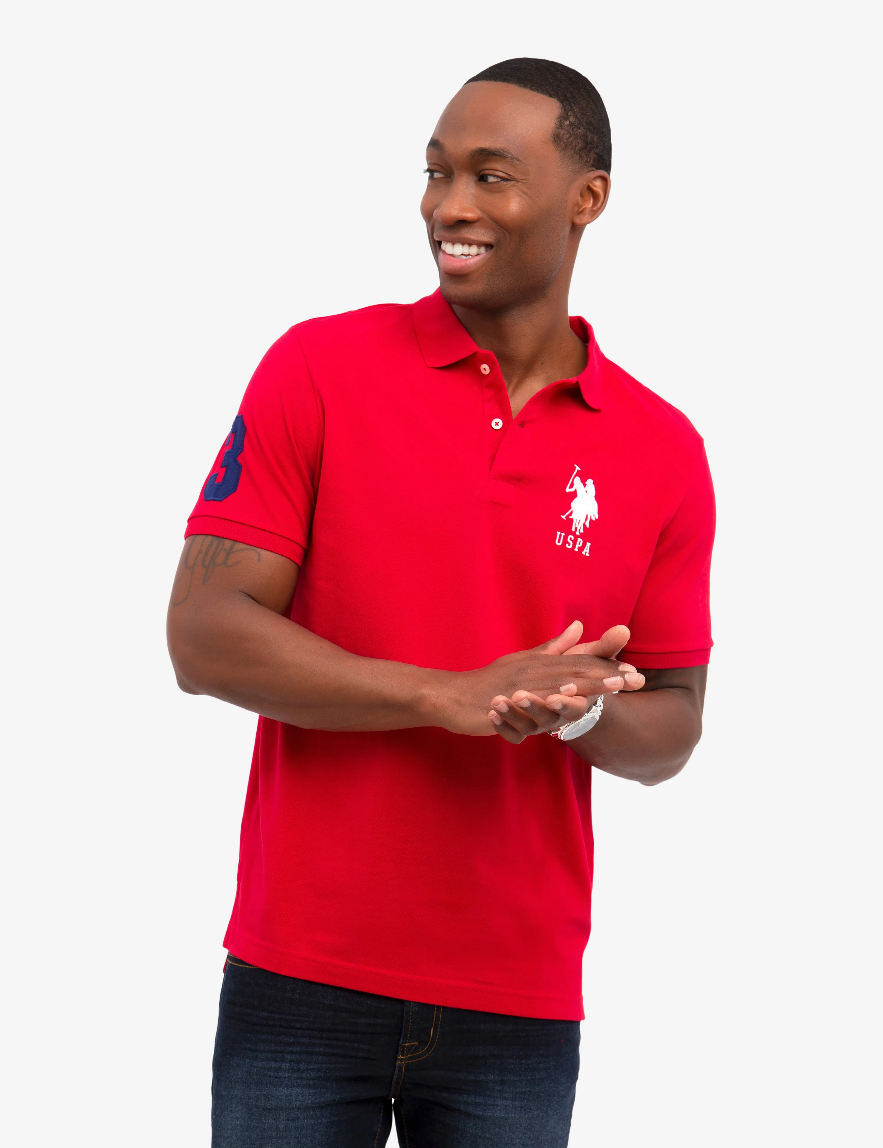 BIG LOGO SOLID POLO SHIRT