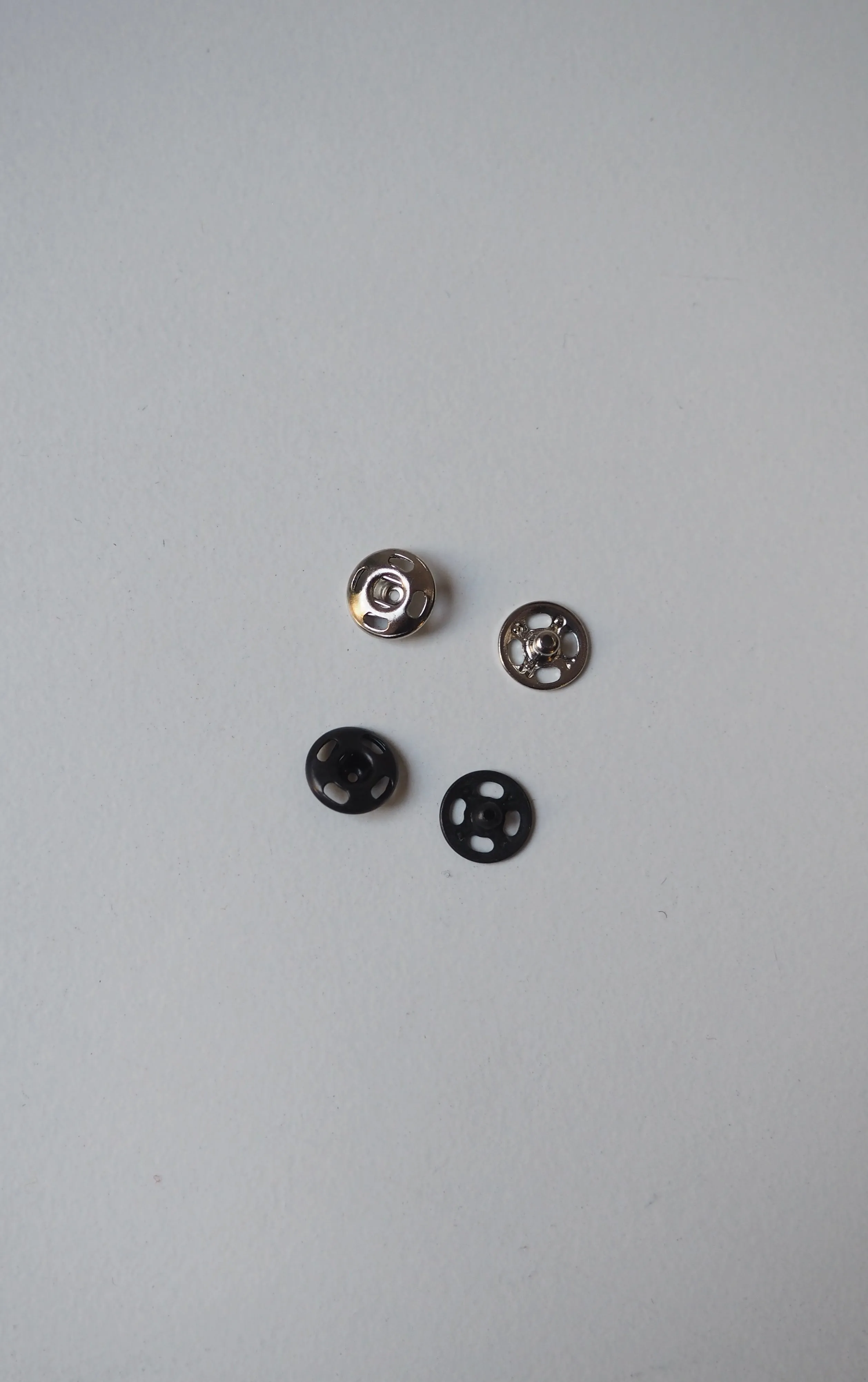 Black Sew-on Press Stud 7mm - 5 Pairs