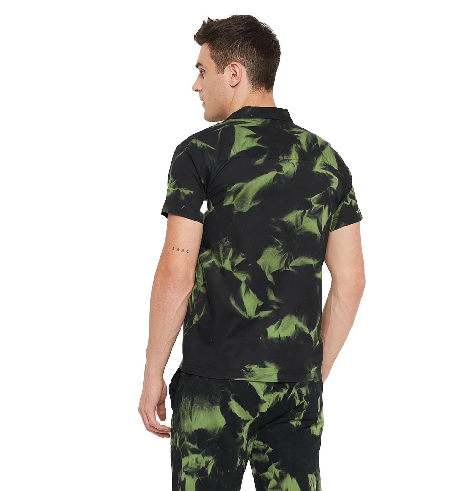 Black Tie & Dye Cuban Shirt