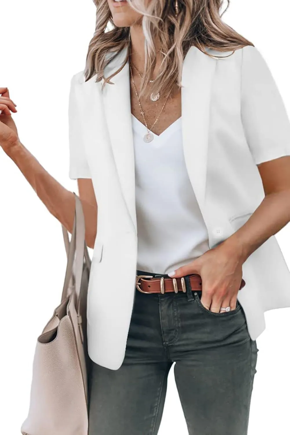 Blazers for Women Vest Sleeveless Blazers Lightweight Vests Business Casual Blazer Work Office Outfits Summer Jacket
