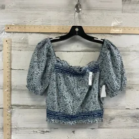 Blue & Grey Top Short Sleeve Madewell, Size Xxs