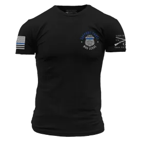 Blue Line Support Those Who Serve T-Shirt - Black