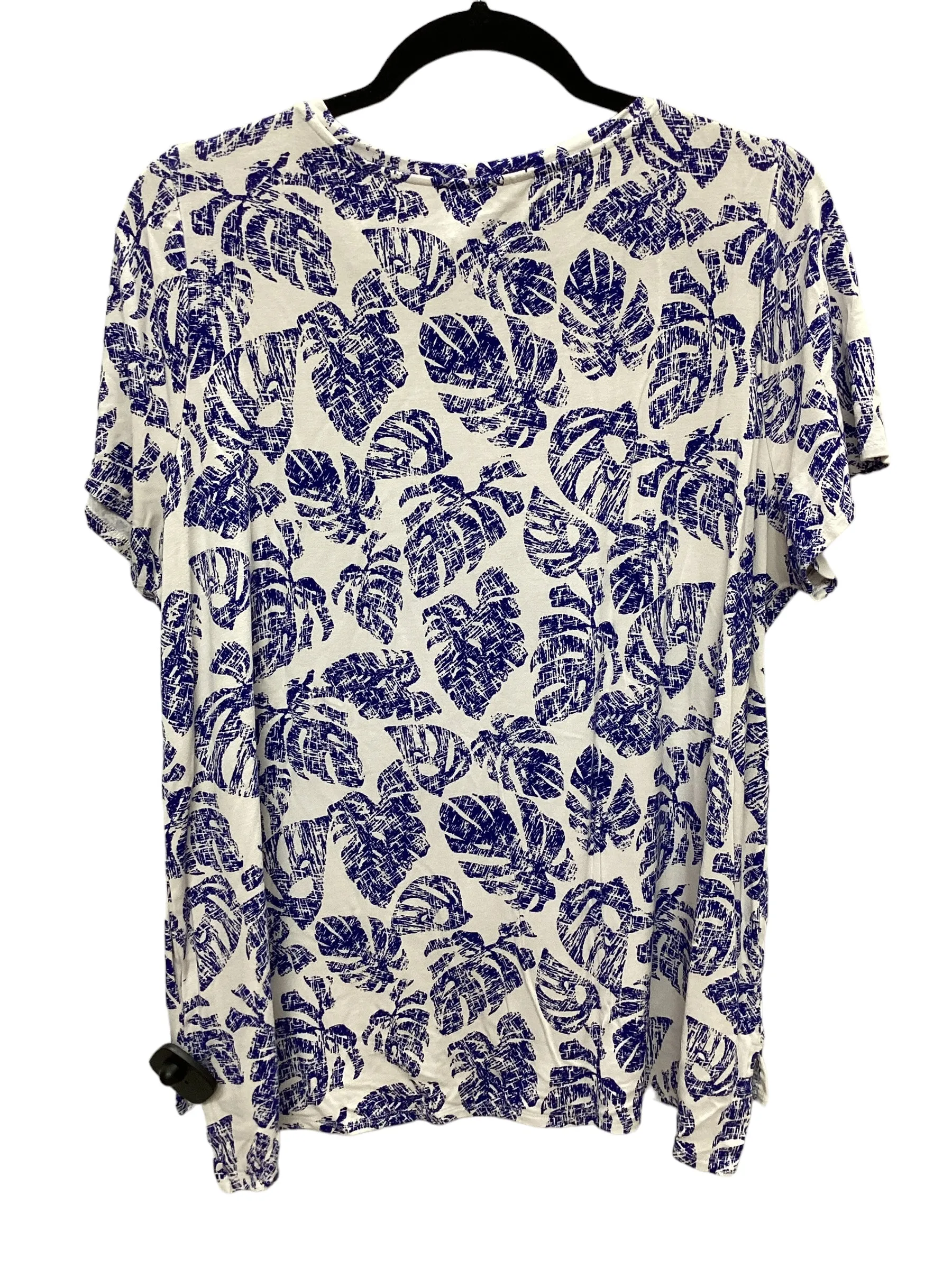 Blue Top Short Sleeve Alfani, Size Xl
