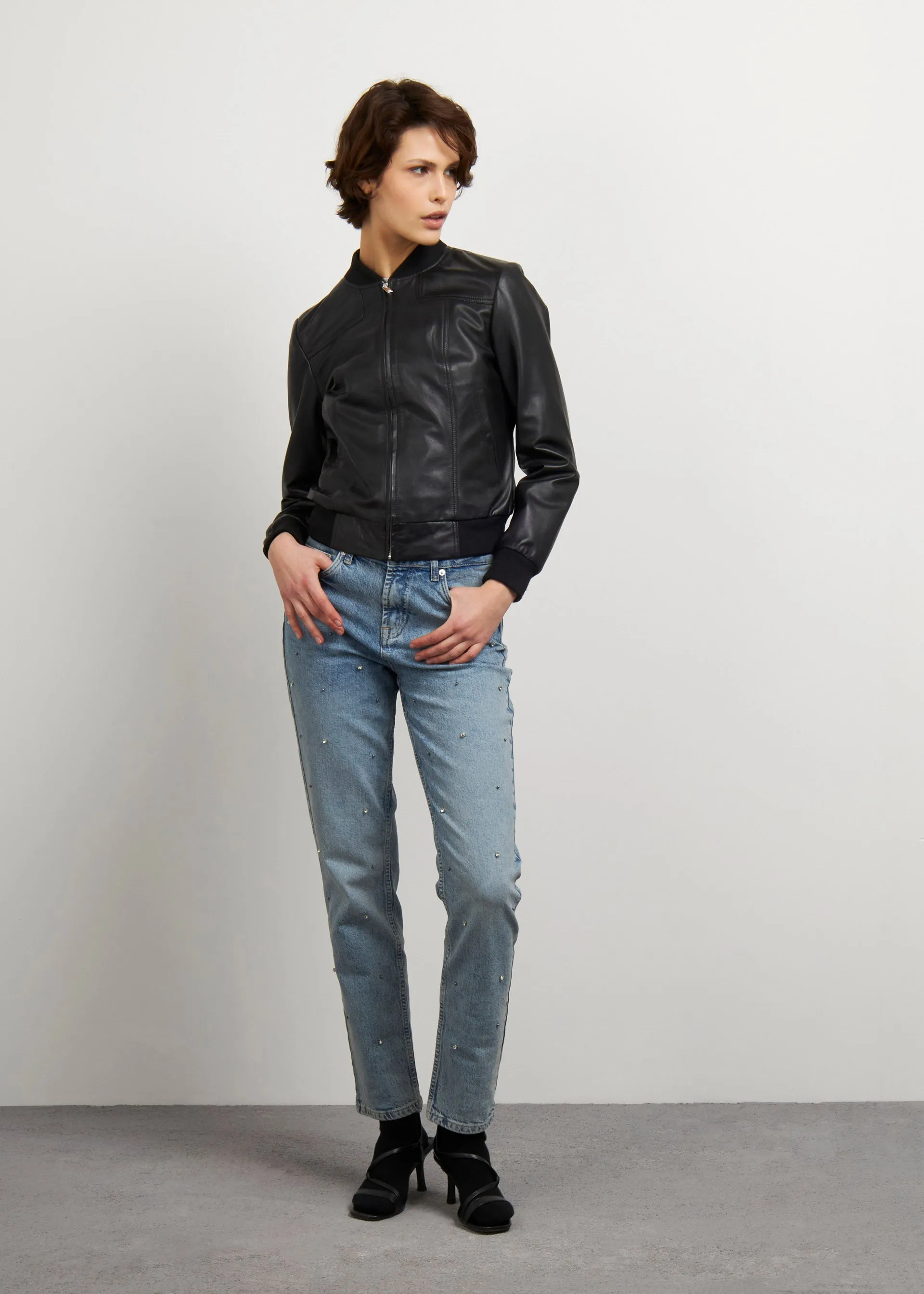 Bomber in vera pelle