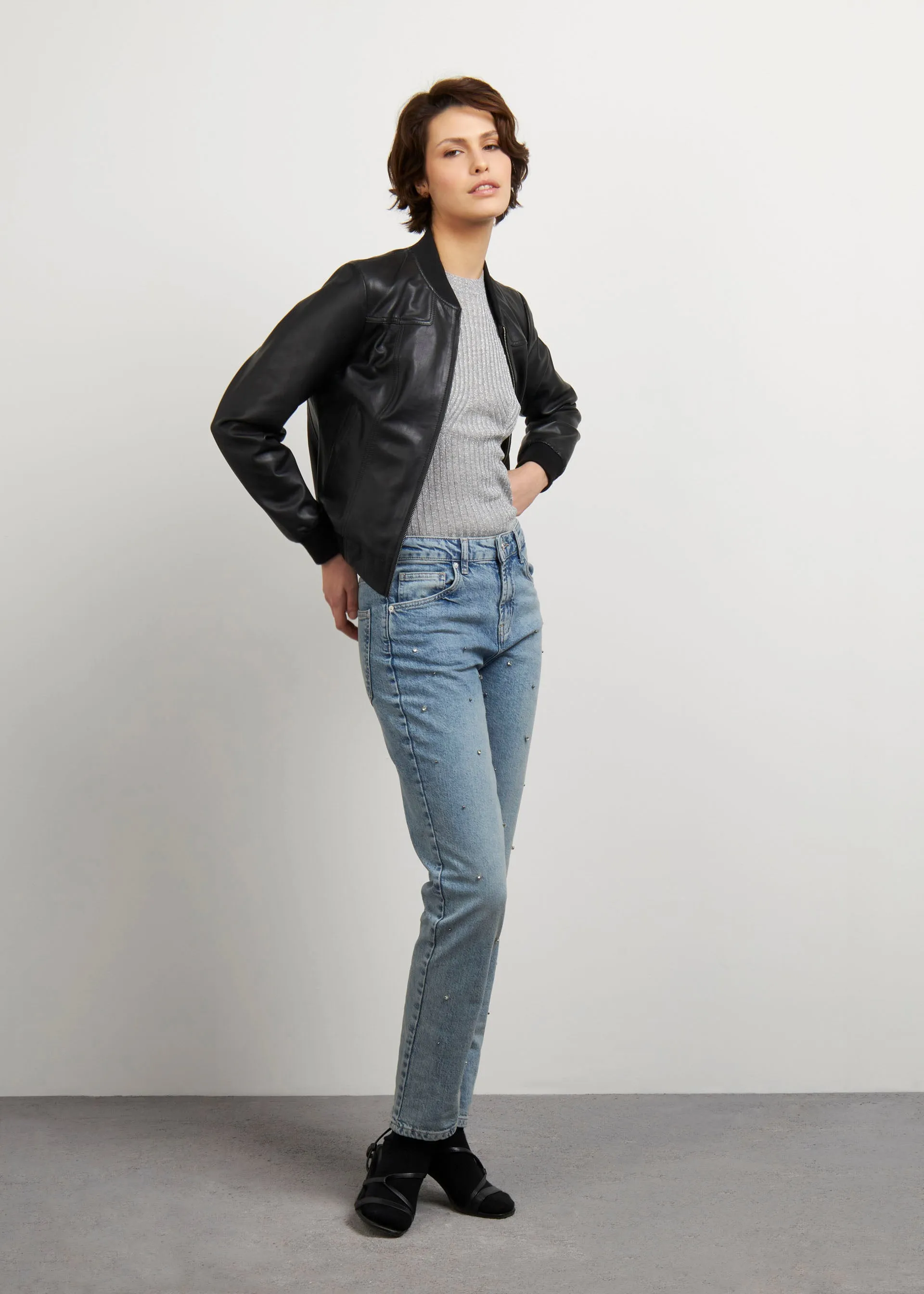 Bomber in vera pelle