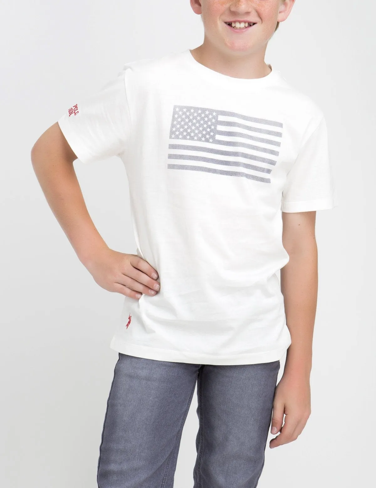 BOYS FLAG PRINT T-SHIRT