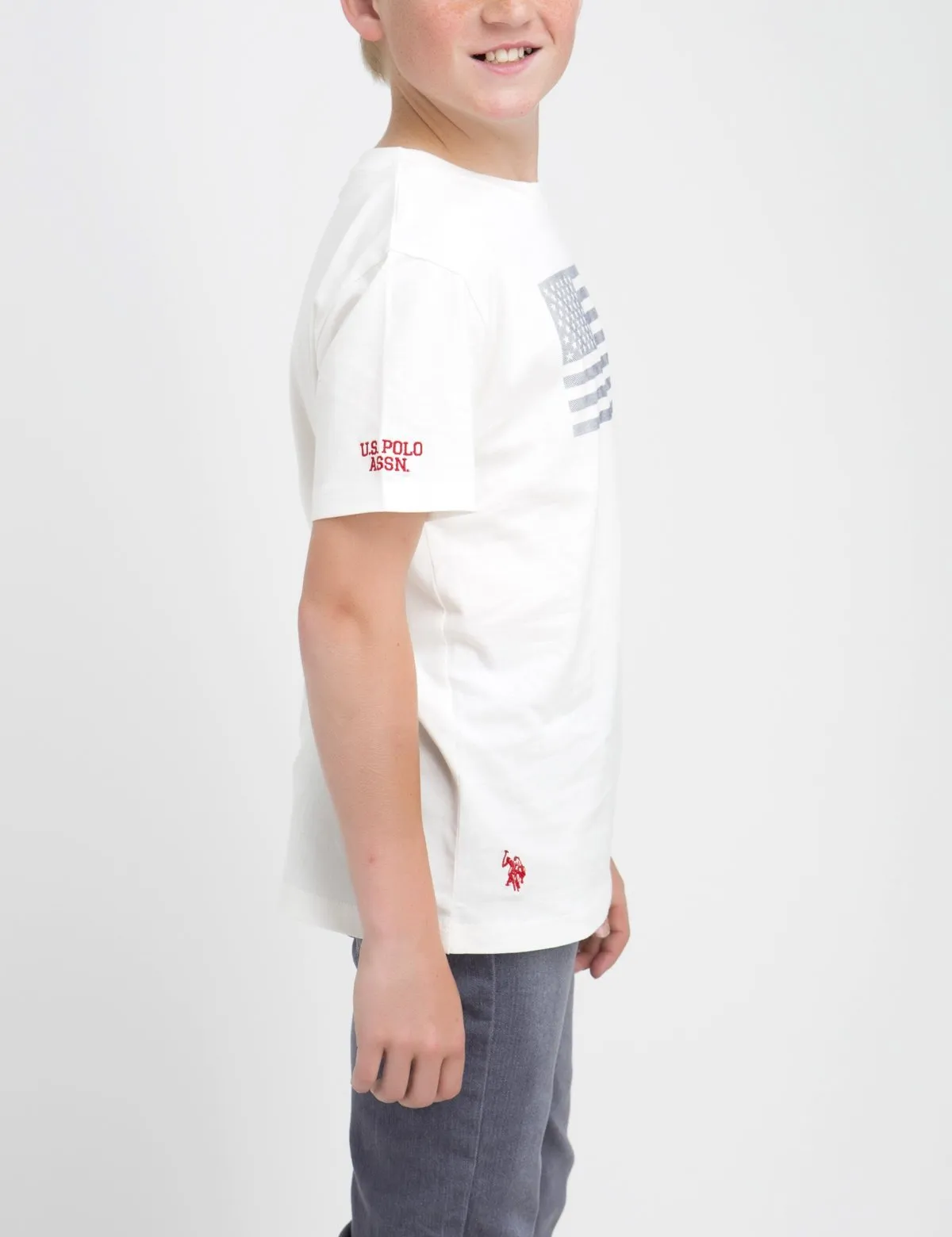 BOYS FLAG PRINT T-SHIRT