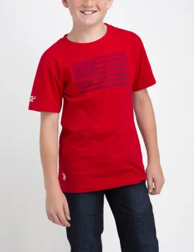 BOYS FLAG PRINT T-SHIRT