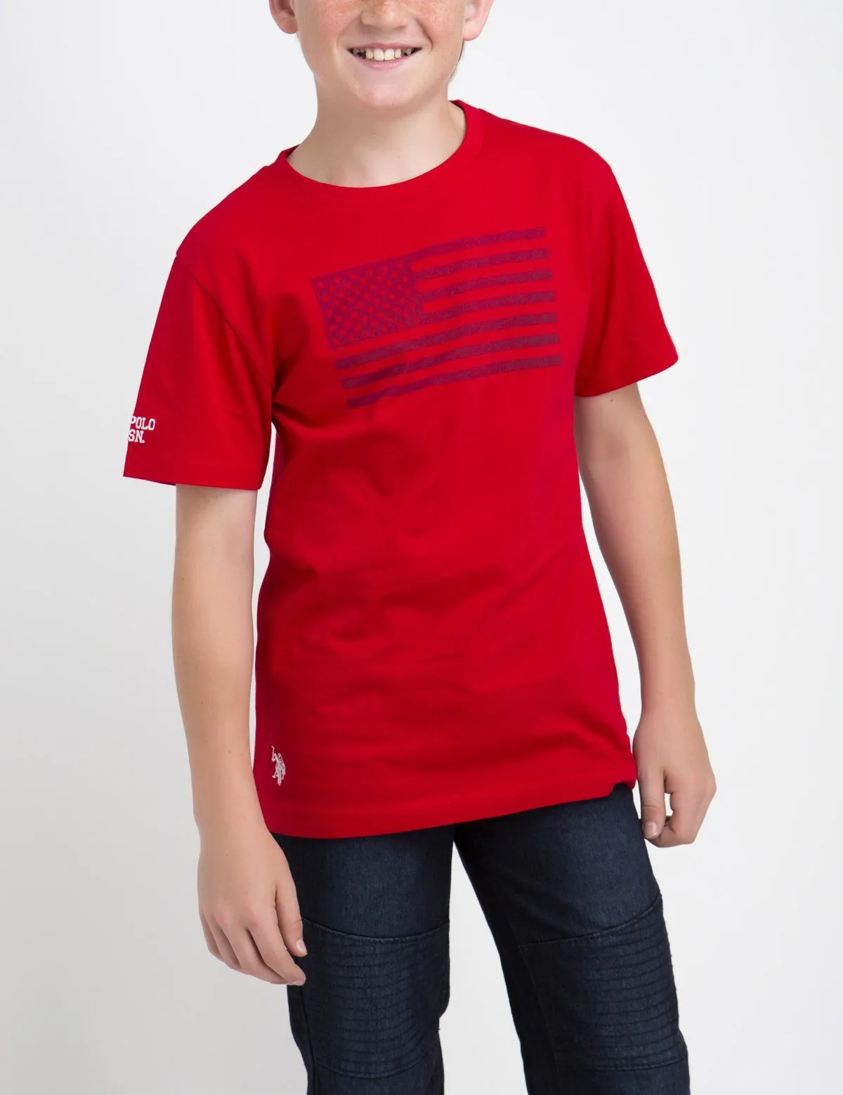 BOYS FLAG PRINT T-SHIRT